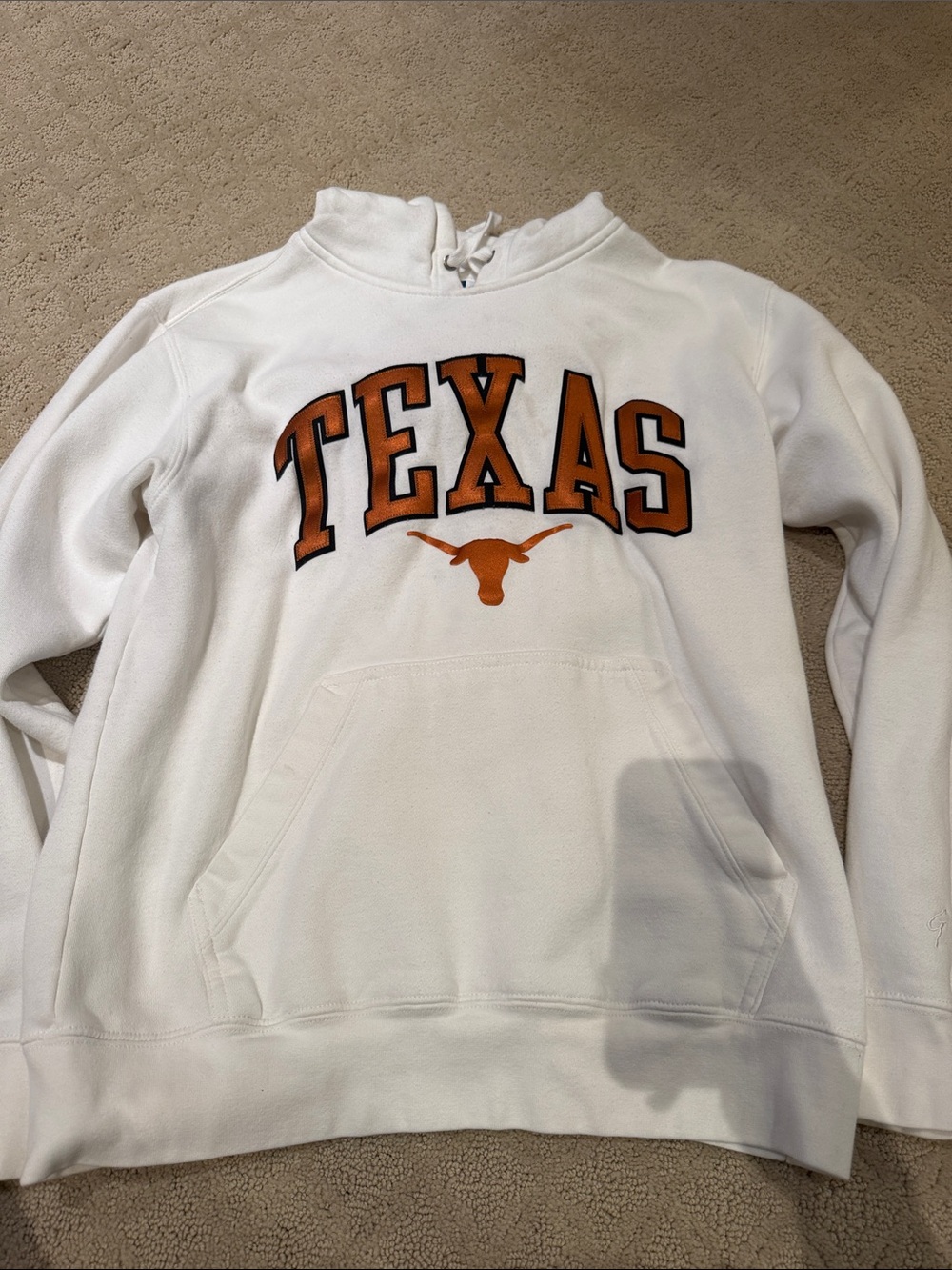 Texas Longhorns White Pullover Sweatshirt